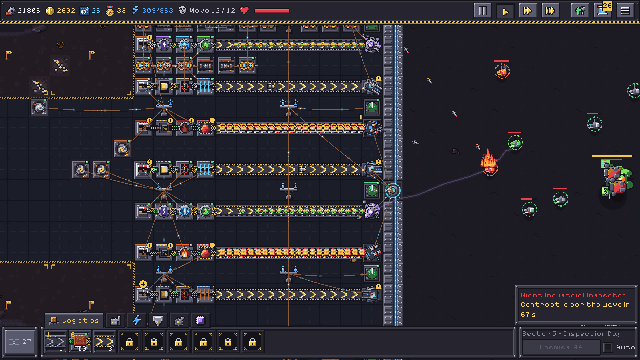 The final sector, Inspection Day, with the giant industrial inspector approaching.