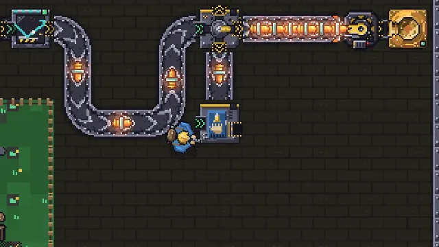 Bullet Factory: The engineer collecting ammunition from the dispenser at the end of the production line.