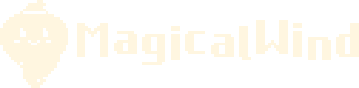 MagicalWind logo in one light colour.