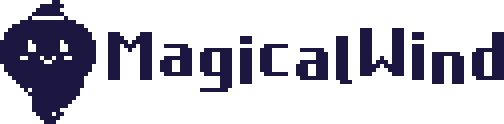 MagicalWind logo in one dark colour.